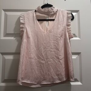 Ruffle Accent Blouse | Impeccable Pig Boutique | Blush Pink